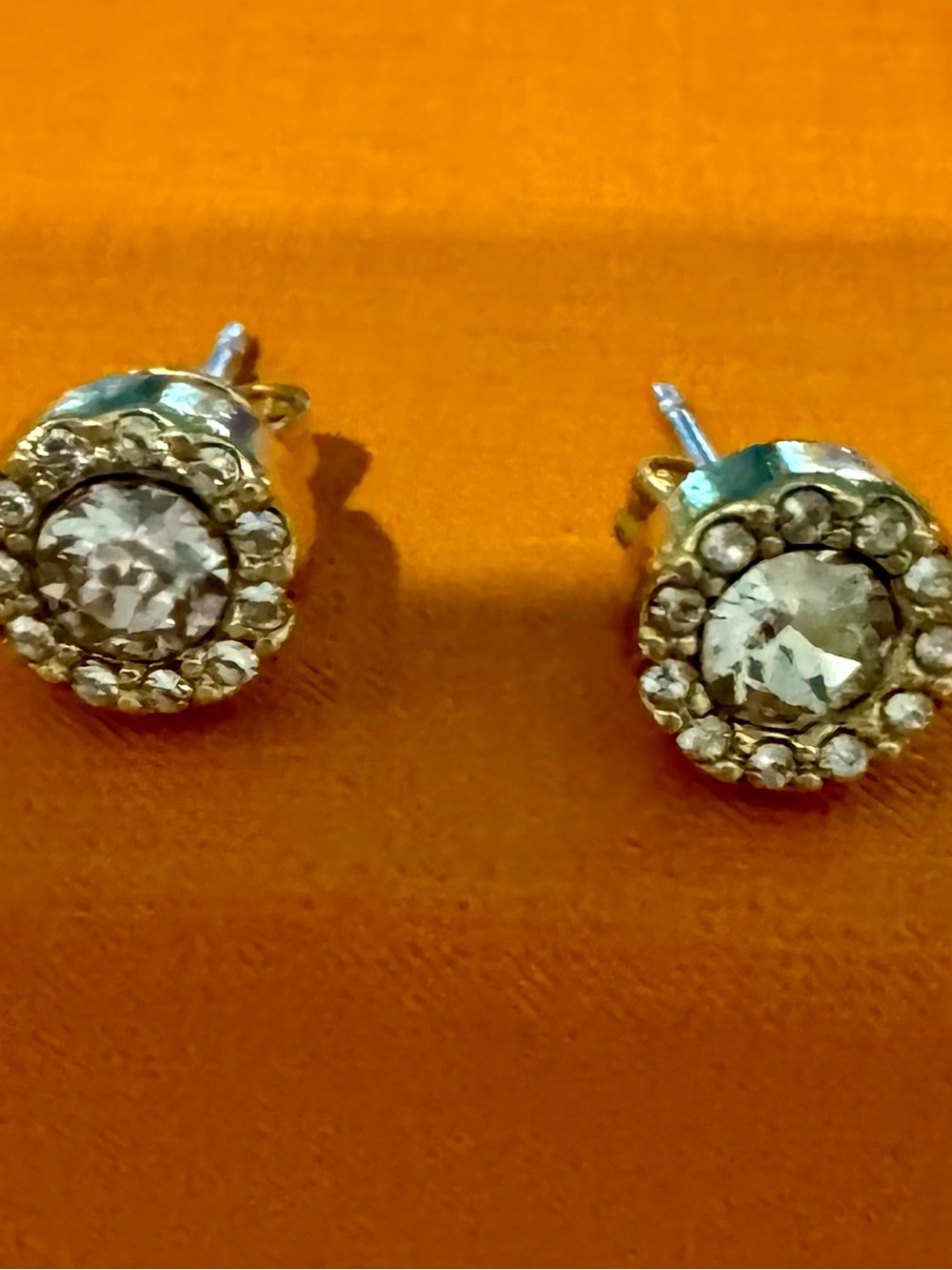 Brighton Gold Classic Crystal Halo Stud Earrings